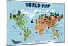 World Map for Kids-Jota de jai-Mounted Giclee Print