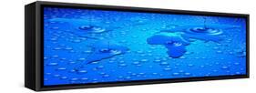 World Map Formed with Water Drops-null-Framed Stretched Canvas