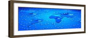 World Map Formed with Water Drops-null-Framed Photographic Print