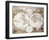 World Map from Atlas Maior, C.1705-Frederick de Wit-Framed Giclee Print