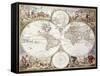 World Map from Atlas Maior, C.1705-Frederick de Wit-Framed Stretched Canvas