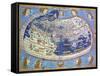 World Map from Cosmographia by Nicolaus Germanus-null-Framed Stretched Canvas
