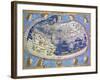 World Map from Cosmographia by Nicolaus Germanus-null-Framed Giclee Print