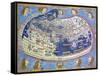 World Map from Cosmographia by Nicolaus Germanus-null-Framed Stretched Canvas