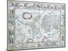 World Map, from "Le Theatre Du Monde" or "Nouvel Atlas," 1645-Willem Janszoon Blaeu-Mounted Giclee Print