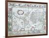 World Map, from "Le Theatre Du Monde" or "Nouvel Atlas," 1645-Willem Janszoon Blaeu-Framed Giclee Print