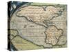 World Map from Theatrum Orbis Terrarum, 1570 Detail, the Americas-null-Stretched Canvas