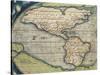 World Map from Theatrum Orbis Terrarum, 1570 Detail, the Americas-null-Stretched Canvas