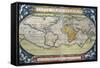 World Map from Theatrum Orbis Terrarum, 1570-null-Framed Stretched Canvas