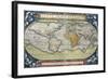 World Map from Theatrum Orbis Terrarum, 1570-null-Framed Giclee Print
