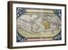 World Map from Theatrum Orbis Terrarum, 1570-null-Framed Giclee Print