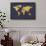 World Map Gold Foil-Michael Tompsett-Framed Art Print displayed on a wall