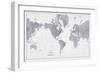 World Map Gray No Words-Sue Schlabach-Framed Premium Giclee Print