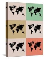 World Map Grid Poster 2-NaxArt-Stretched Canvas