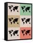 World Map Grid Poster 2-NaxArt-Framed Stretched Canvas