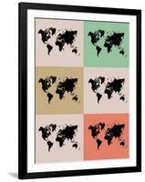 World Map Grid Poster 2-NaxArt-Framed Premium Giclee Print