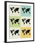 World Map Grid Poster-NaxArt-Framed Art Print