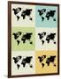 World Map Grid Poster-NaxArt-Framed Art Print