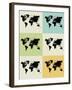 World Map Grid Poster-NaxArt-Framed Art Print