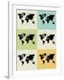 World Map Grid Poster-NaxArt-Framed Art Print