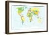 World Map - Highly Detailed Vector Illustration-dikobraziy-Framed Art Print