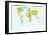 World Map - Highly Detailed Vector Illustration-dikobraziy-Framed Art Print