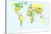 World Map - Highly Detailed Vector Illustration-dikobraziy-Stretched Canvas