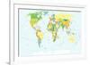 World Map - Highly Detailed Vector Illustration-dikobraziy-Framed Art Print