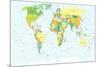 World Map - Highly Detailed Vector Illustration-dikobraziy-Mounted Art Print