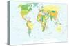 World Map - Highly Detailed Vector Illustration-dikobraziy-Stretched Canvas