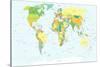 World Map - Highly Detailed Vector Illustration-dikobraziy-Stretched Canvas