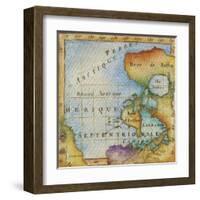 World Map I-Liz Jardine-Framed Art Print