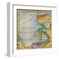 World Map I-Liz Jardine-Framed Art Print