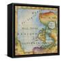 World Map I-Liz Jardine-Framed Stretched Canvas