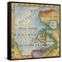 World Map I-Liz Jardine-Framed Stretched Canvas