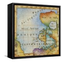 World Map I-Liz Jardine-Framed Stretched Canvas