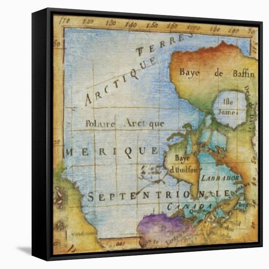 World Map I-Liz Jardine-Framed Stretched Canvas