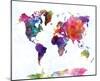 World Map II Watercolor-null-Mounted Art Print