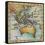 World Map II-Liz Jardine-Framed Stretched Canvas