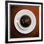 World Map In Coffee Cup-MiloArt-Framed Art Print