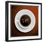 World Map In Coffee Cup-MiloArt-Framed Art Print