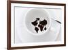 World Map In Coffee Cup-zurijeta-Framed Art Print