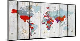 World Map Ix-null-Mounted Art Print