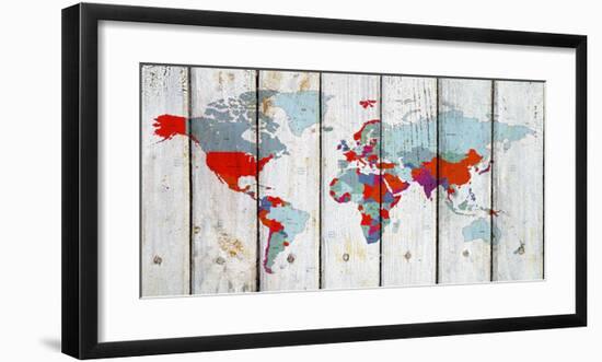 World Map Ix-null-Framed Art Print