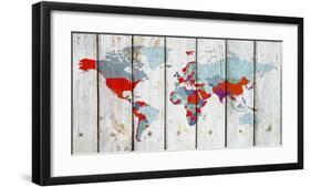 World Map Ix-null-Framed Art Print