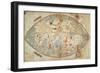 World Map, Manuscript, Created in Genova, 1457-null-Framed Giclee Print