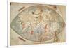 World Map, Manuscript, Created in Genova, 1457-null-Framed Giclee Print