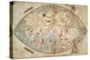 World Map, Manuscript, Created in Genova, 1457-null-Stretched Canvas
