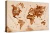 World Map Map Retro-anna42f-Stretched Canvas