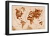 World Map Map Retro-anna42f-Framed Art Print